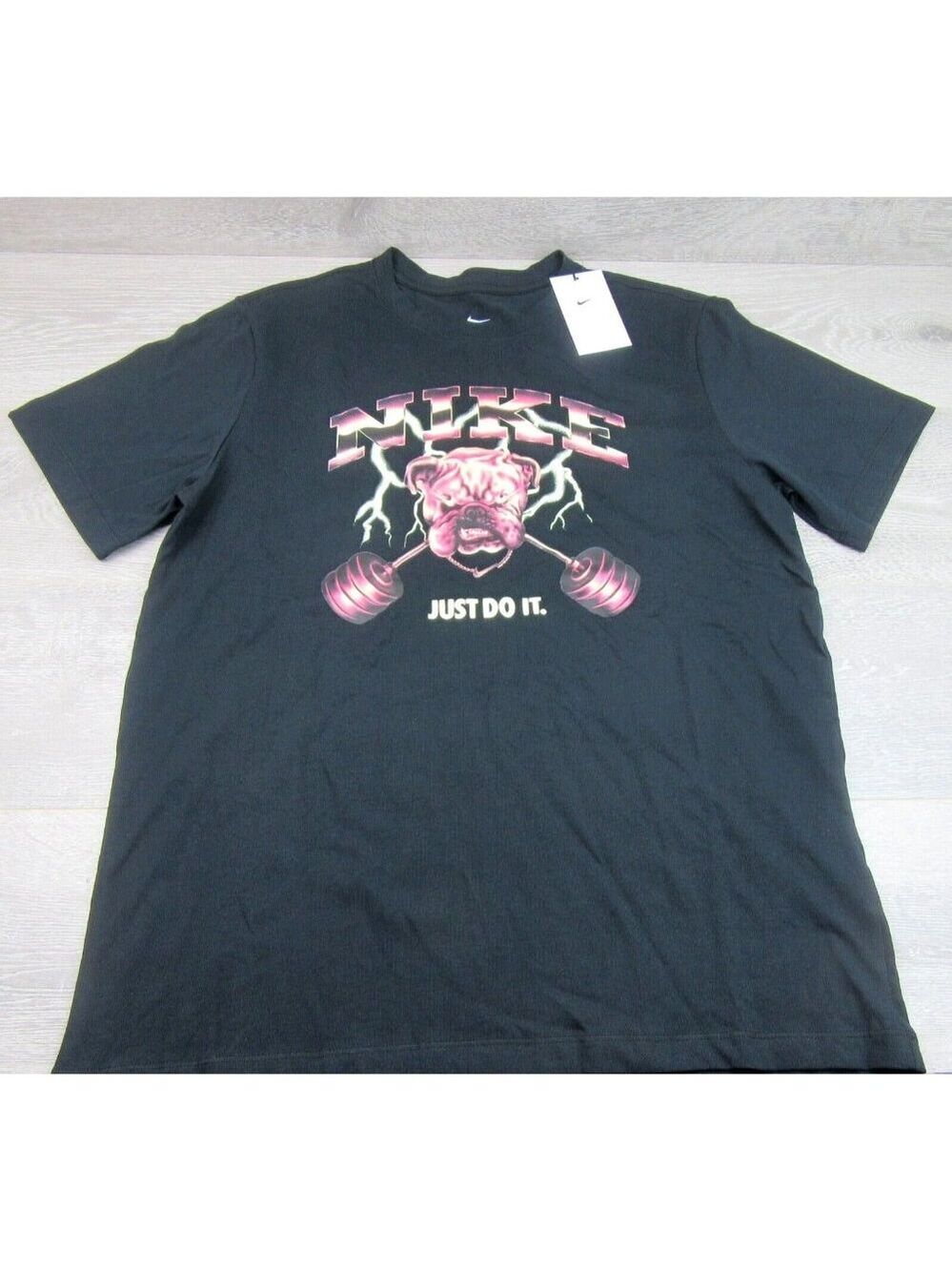 Nike Fitness Graphic T-Shirt Mens Size Large Black TEE NEW - Picture 2 of 11